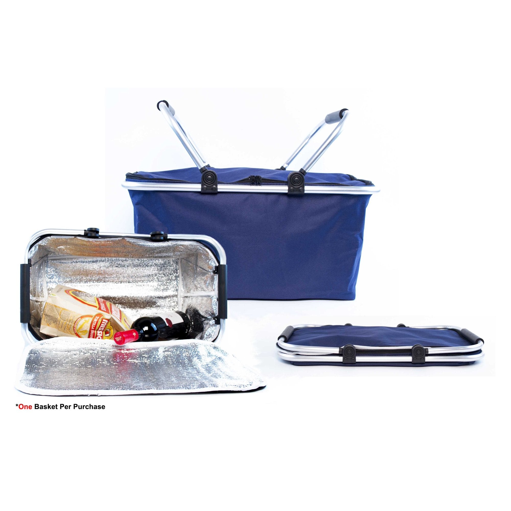Insulated Folding Picnic Basket Cooler Insulated Folding Picnic Basket Cooler